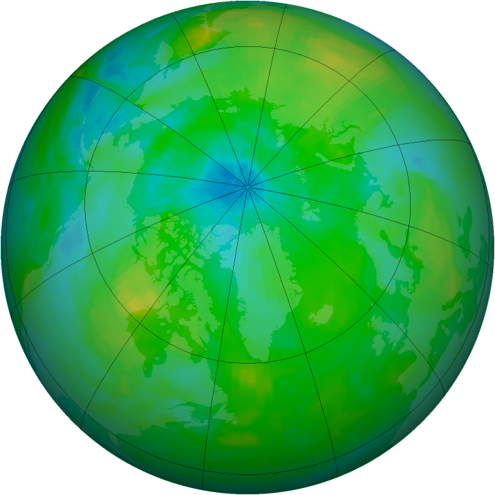 Arctic ozone map for 29 August 1979
